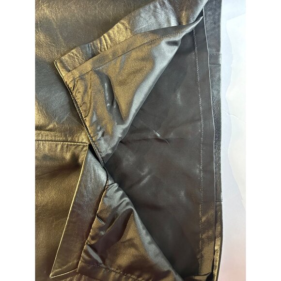 Vintage Leather Pencil Skirt Sz 6 Lamb Nappa Buttery Soft Cowgirl Core Classy - Picture 8 of 9